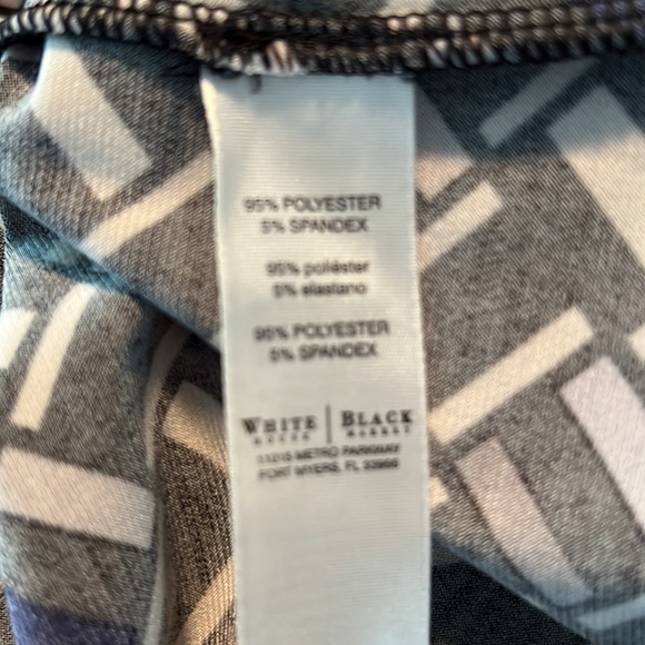 WHBM long top. Black, white, grey,light blue. - Picture 5 of 5